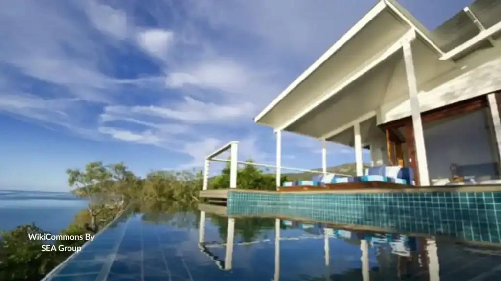 Lizard Island Resort luxury beachfront villa with infinity pool overlooking the Coral Sea