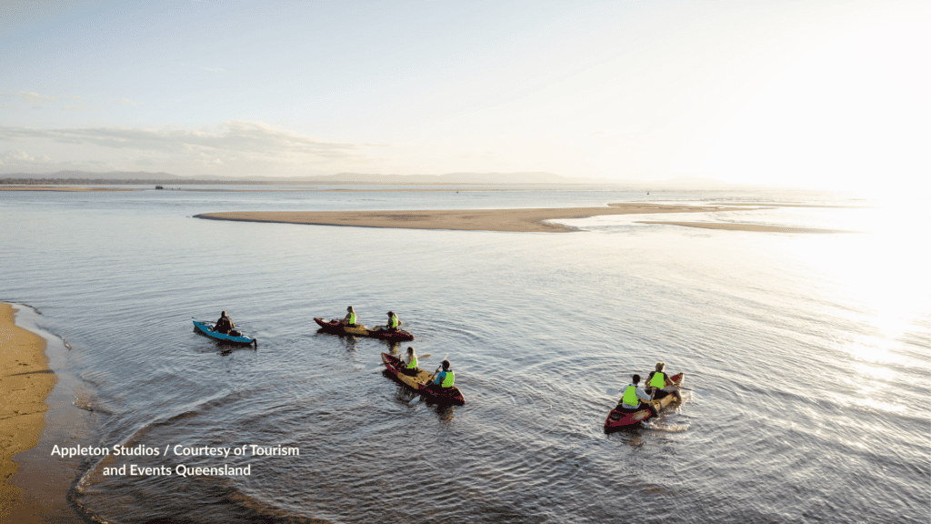 Sunset kayaking at 1770 on Round Hill Creek in Queensland