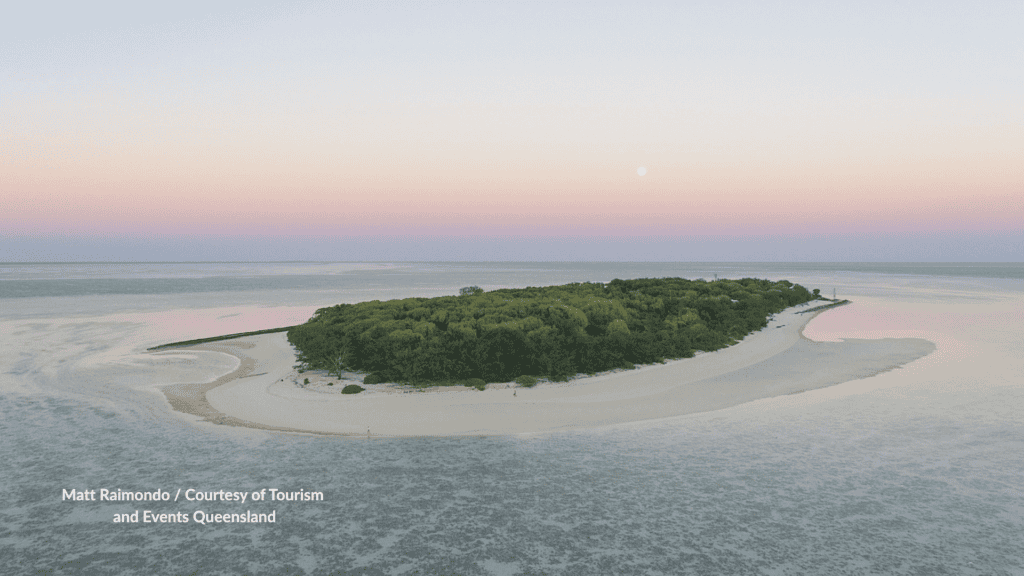 Queensland's Heron Island aerial of the coral cay and surrounding reef