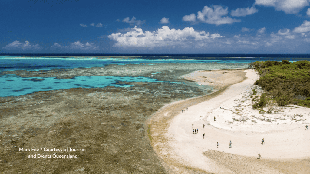 Lady Musgrave Island lagoon and coral cay on a Lady Musgrave Island day trip