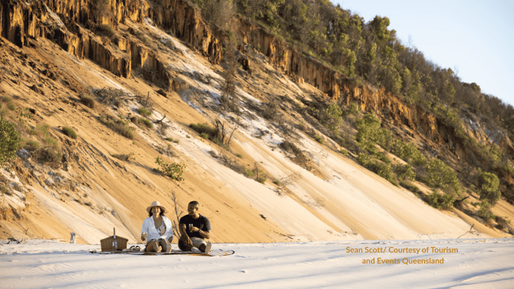 coloured sands Fraser Island at The Pinnacles