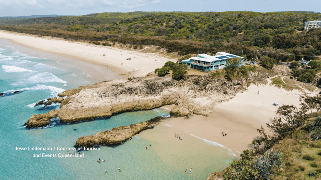 Queensland South Gorge Beach Point Lookout swim cove beside the surf club and rocky point